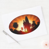 Surfer Sunset stickers (Envelop)