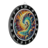 Surfer Sunset Wave artwork Dartbord (Voorkant Links)