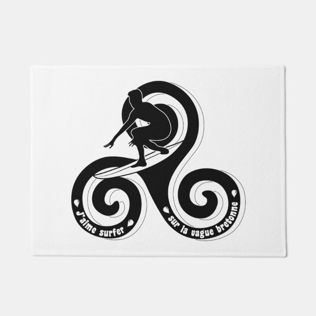 Surfer sur la vague breton (version homme) deurmat (Voorkant)