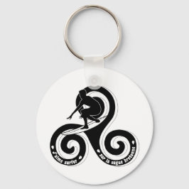 Surfer sur la vague breton (version homme) sleutelhanger