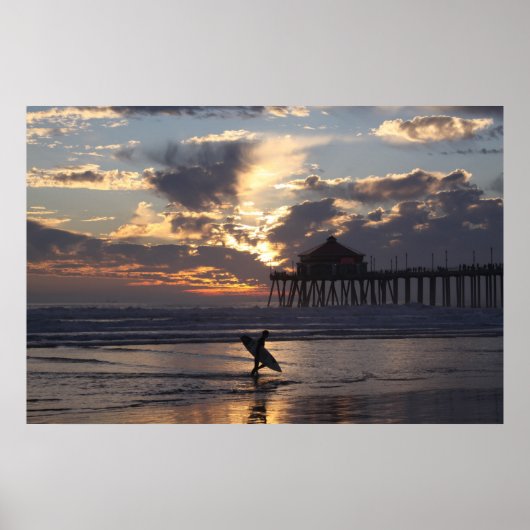 Surfer "Surf City" Poster (Voorkant)