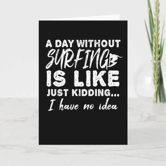 Surfer Surfboard Surfen Gift Cadeau Idee Kaart (Voorkant)