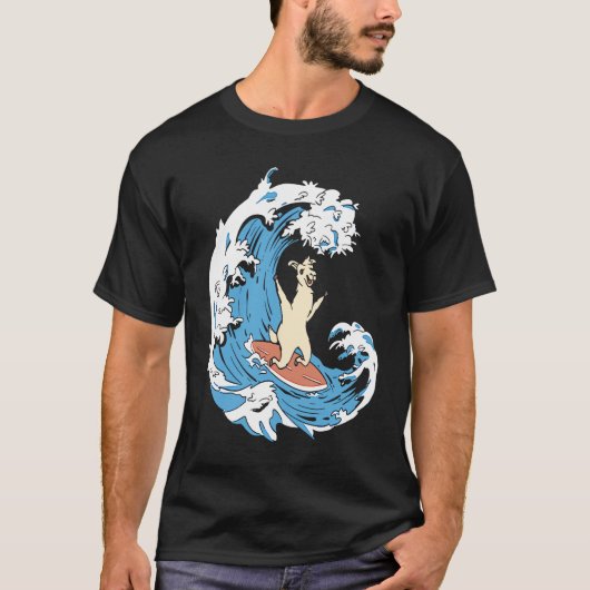 Surfer Surfboard Waves  Surfrider Surfing Llama T-shirt (Voorkant)