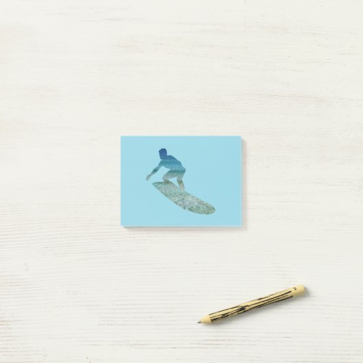 Surfer Surfboarding Ocean Abstract Post-It Notes (Op bureau)