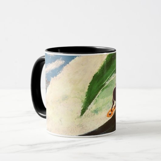 Surfer Surfbuis Ride Ocean Ripcurl Coffee Mok (Voorkant links)