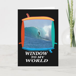 Surfer, surfen, golven, oceaan, surfplanken Ramen Kaart