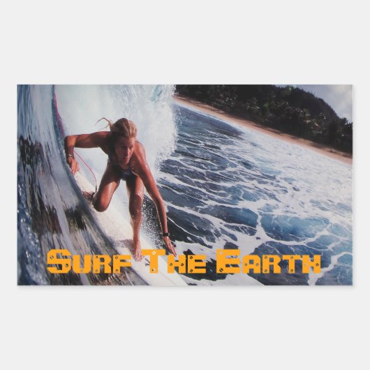 Surfer Surfen Meisje Surfen Sticker Decal Art (Voorkant)