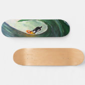 Surfer Surfen Silhouet Schaats Board Deck Design Skateboard (Horizontaal)