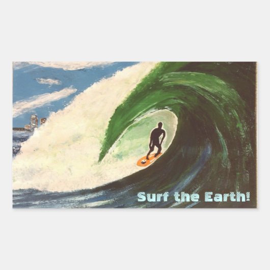 Surfer Surfen Surf Hawaii sticker kunst (Voorkant)