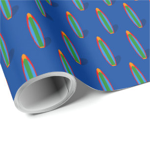 Surfer surfen thema verjaardag cadeau verpakking cadeaupapier