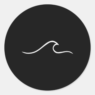 Surfer Surfen Wave Beach voor Surfer Dude Surf Ronde Sticker