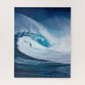 Surfer Surfende Big Ocean Wave Legpuzzel (Verticaal)