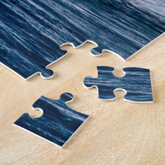 Surfer Surfende Big Ocean Wave Legpuzzel (Zijkant)