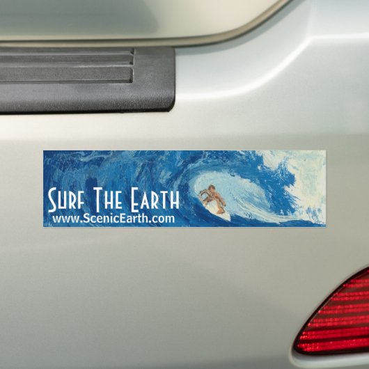 Surfer Surfer Surfer Bumpersticker Art (Op auto)