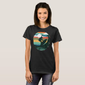 Surfer Surfing Ride Wave Retro Beach Summe T-shirt (Voorkant volledig)