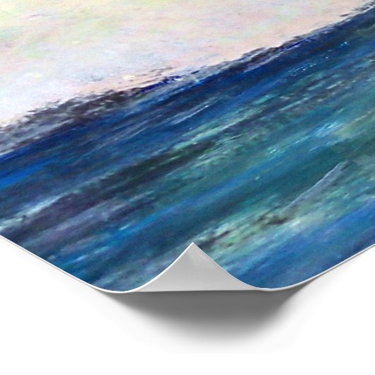 Surfer Surfing Tuberide wall of oceawater poster (Hoek)