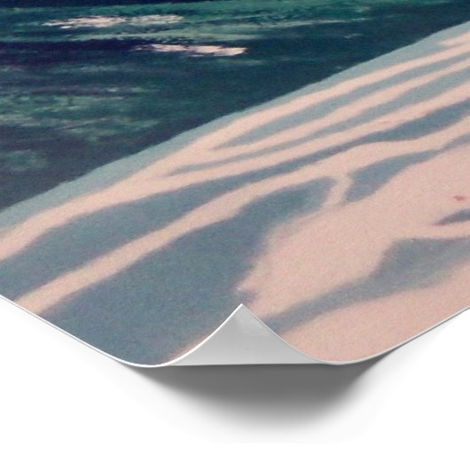 Surfer Surfing voor de kust van de Californische B Poster (Hoek)