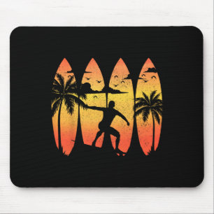 Surfer Surfplank Vintage Surfen Strand Zomer Surfe Muismat