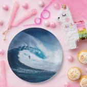 Surfer Surfred Ocean Waves Watersport Paper Borden Papieren Bordje (Feest)