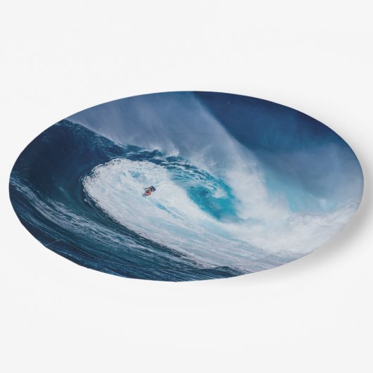 Surfer Surfred Ocean Waves Watersport Paper Borden Papieren Bordje (Gekanteld)