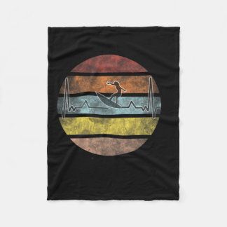 Surfer surft op golven Wing Foiling surfen surfen Fleece Deken