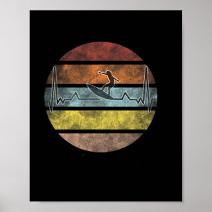 Surfer surft op golven Wing Foiling surfen surfen Poster