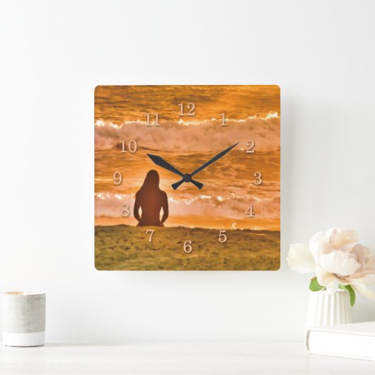 SURFER SWAMI VIERKANTE KLOK (Huis)