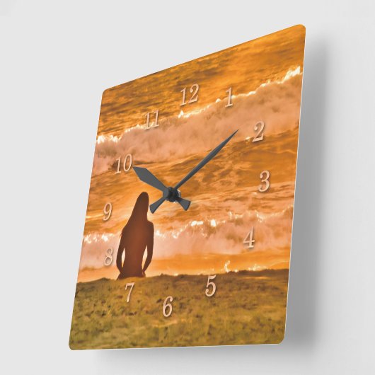 SURFER SWAMI VIERKANTE KLOK (Hoek)