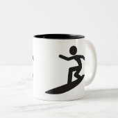 Surfer-T Tweekleurige Koffiemok (Voorkant rechts)