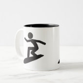Surfer-T Tweekleurige Koffiemok (Voorkant links)