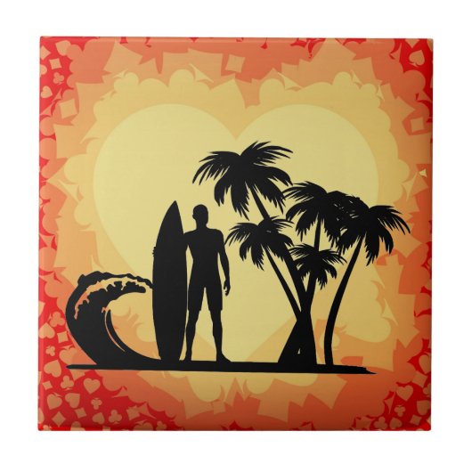 Surfer Tegeltje (Voorkant)