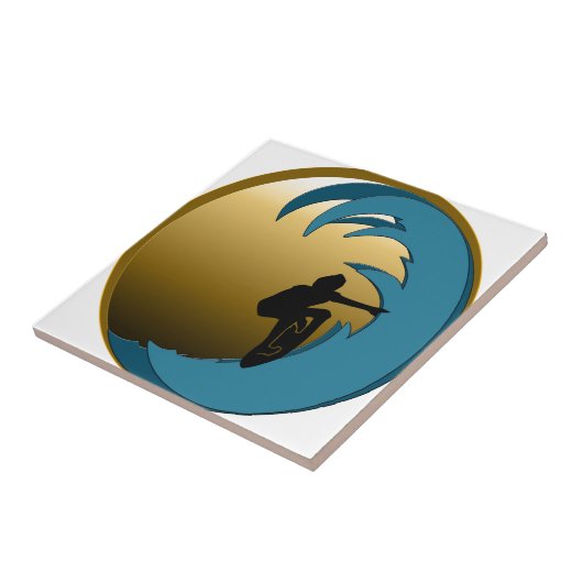 Surfer Tegeltje (Zijkant)