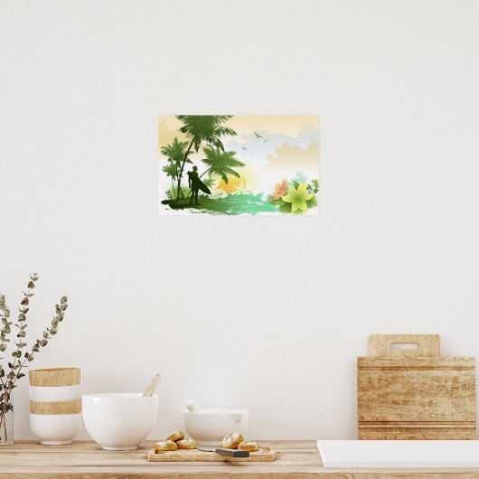 Surfer-thema Poster (Keuken)