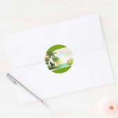 Surfer-thema Ronde Sticker (Envelop)