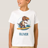 Surfer Trex Dinosaur T-shirt (Voorkant)