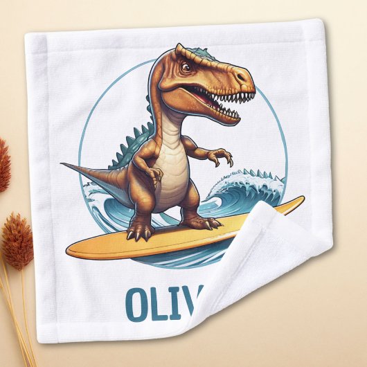 Surfer Trex Dinosaur Washandje