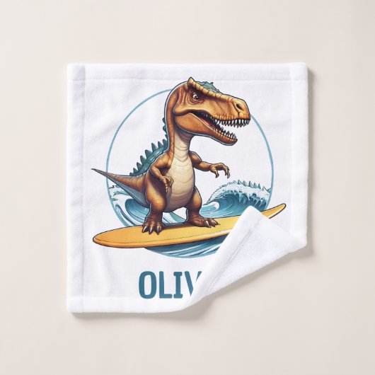 surfer trex dinosaurus washandje (Wasdoekje)