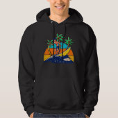 Surfer Tropical Retro Sunset Hoodie (Voorkant)