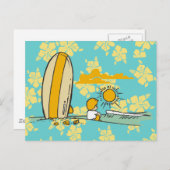 Surfer Tshirts en Gifts Briefkaart (Voorkant / Achterkant)