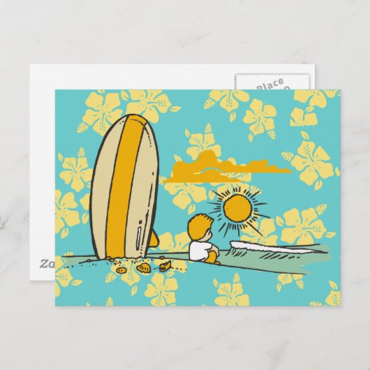 Surfer Tshirts en Gifts Briefkaart (Voorkant / Achterkant)