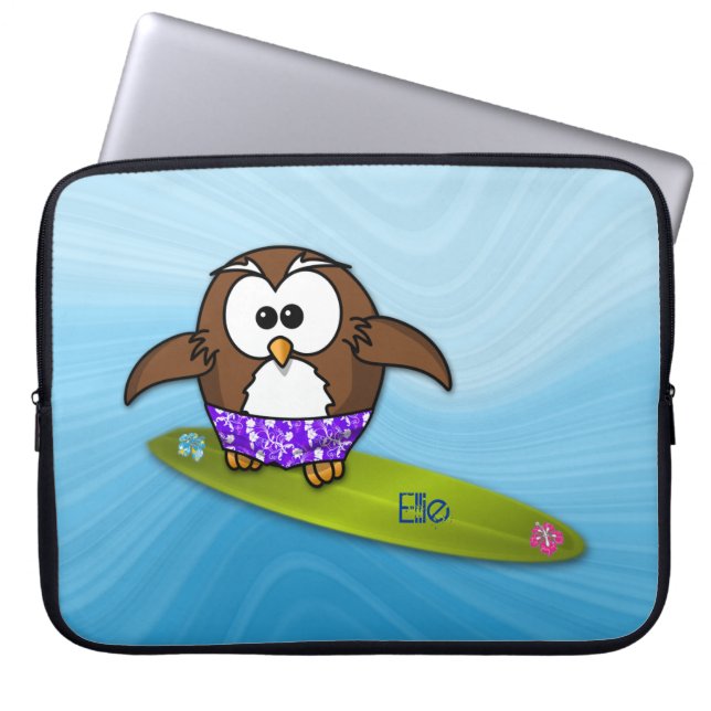 surfer-uil laptop sleeve (Voorkant)