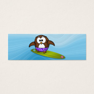 surfer-uil mini visitekaartjes