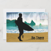 Surfer van een Crashing Tube Kaart (Voorkant)