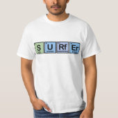 Surfer van elementen t-shirt (Voorkant)