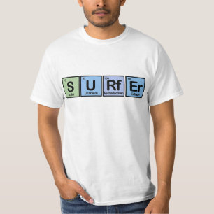 Surfer van elementen t-shirt