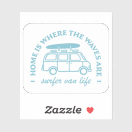 Surfer van life citaten sticker