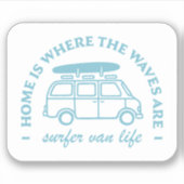 Surfer van life citaten sticker (Voorkant)