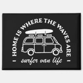Surfer van life road trip surf lover citaten magneet (Voorkant)