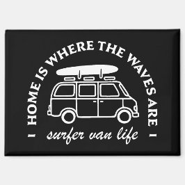 Surfer van life road trip surf lover citaten magneet