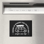 Surfer van life road trip surf lover citaten magneet (Insitu (Vaatwasser))